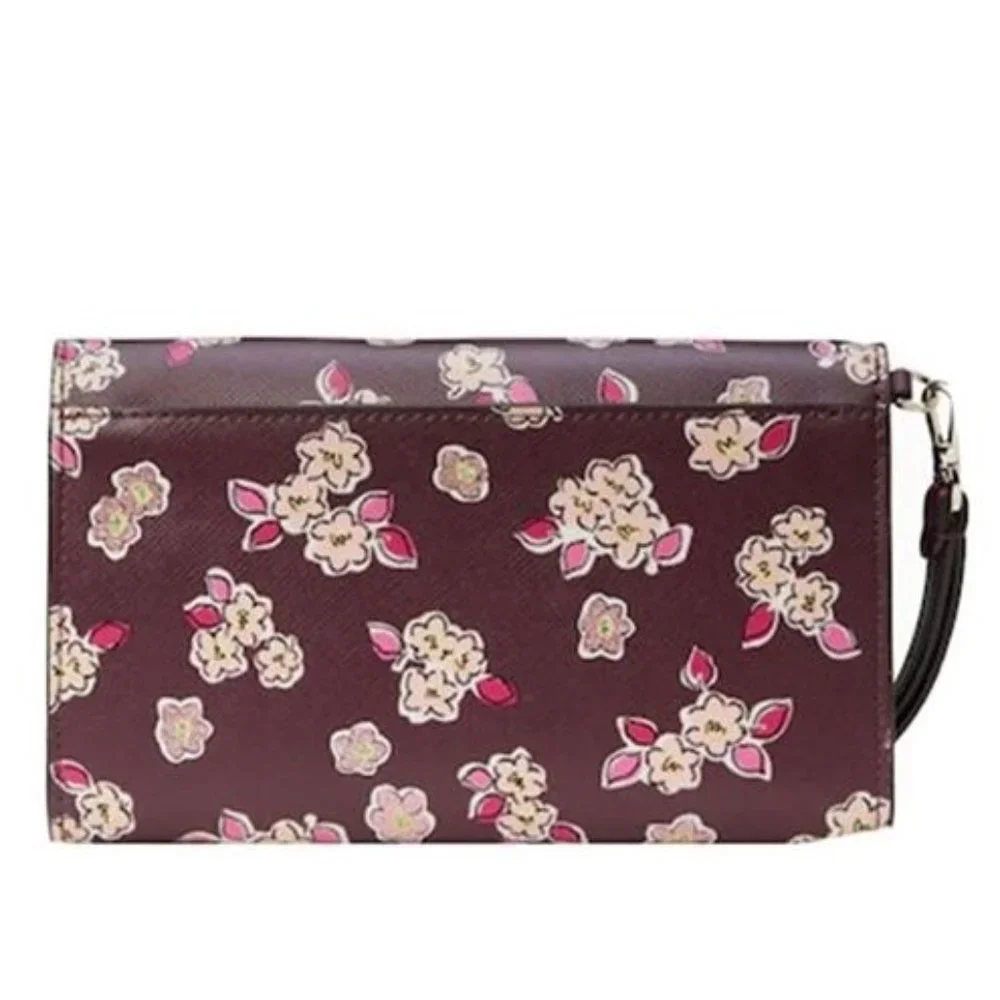 Kate Spade Women Large Continental Wallet Deep Berry Multi, NWT - Picture 4 of 7